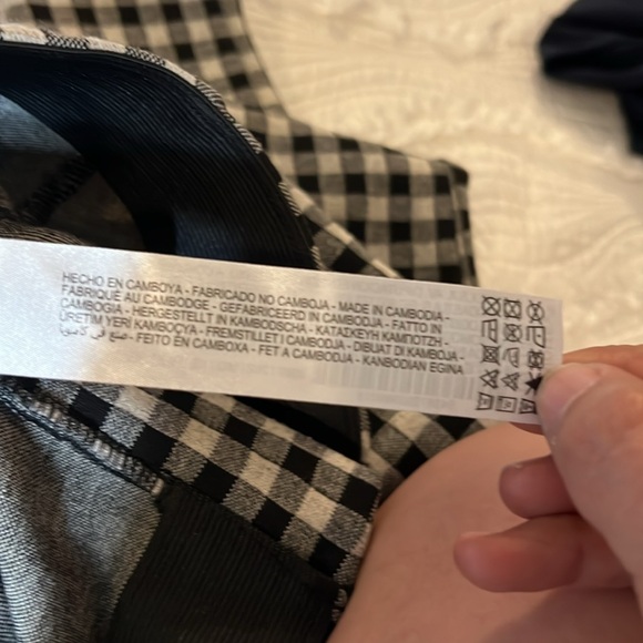 Zara Pants Black White Gingham Plaid Check Pattern High Waist Trouser. EUC. - Picture 8 of 17
